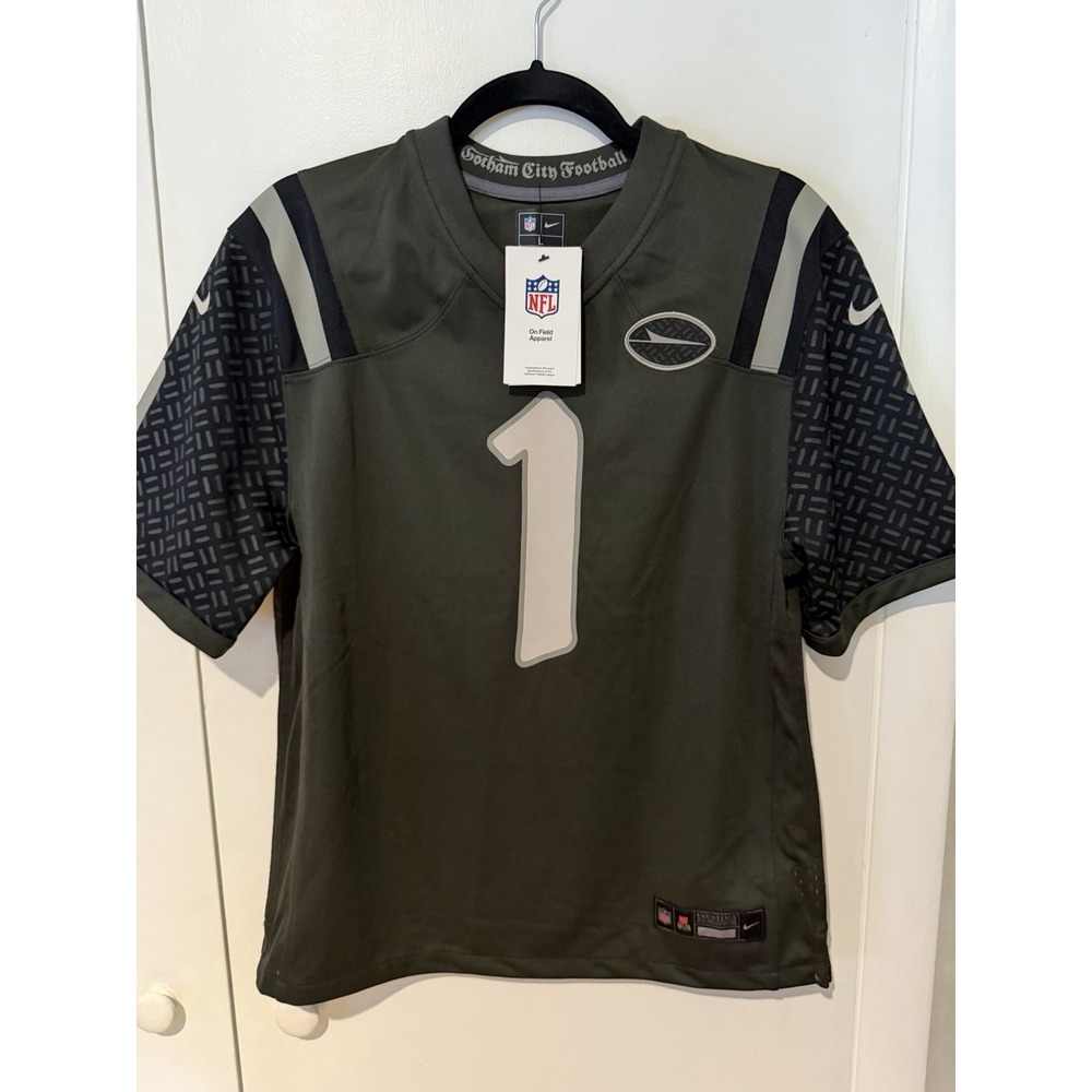 Youth Nike New York Jets Sauce Gardner #1 Gotham City Jersey Sz L 14/16 NWT